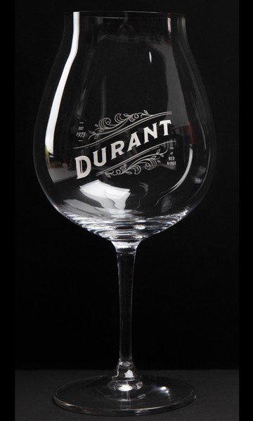 Durant - Products - Durant Vineyards Logo Glass