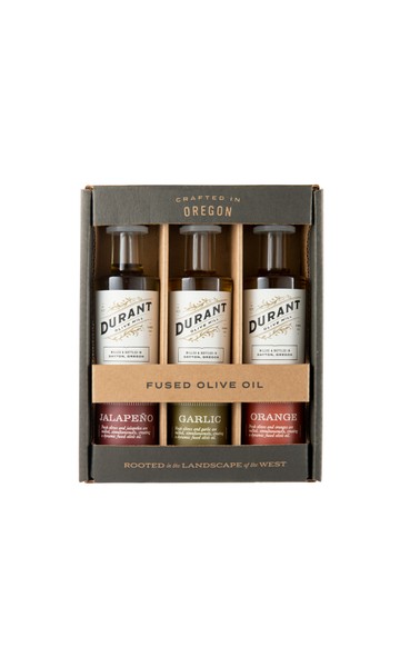 Fused Olive Oil Trio Box: Jalapeño, Garlic, Orange