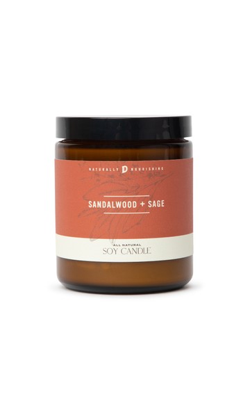 Sandalwood + Sage Soy Candle
